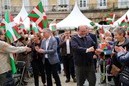 Mitin Aberri Eguna 2019. Aitor Esteban, Iñigo Urkullu, Andoni Ortuzar. Bilbao.