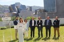 Presentación Coalición Europea CEUS Izaskun Bilbao Barandica (EAJ-PNV), Luis Padilla (CC), Juan Carlos Piñeiro (CxG), Daniel Innerarity (GB), María del Mar Llaneras (El Pi) y Lluis Vicent Bertomeu (DV